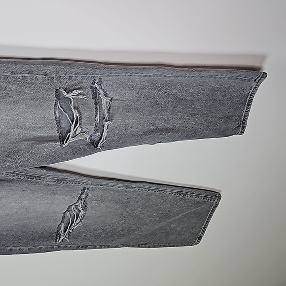 American Eagle gray size 10 comfort stretch highest rise boyfriend jeans - Picture 3 of 7